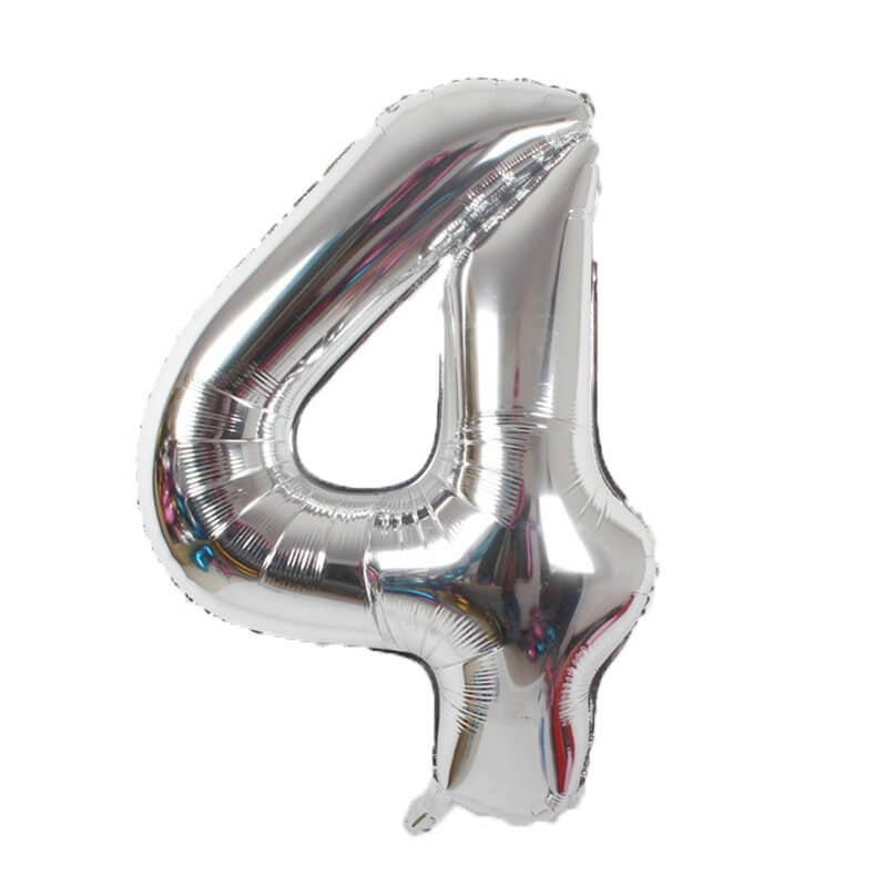 Double Digit Silver 40” Number Balloon Bouquet - Image 5