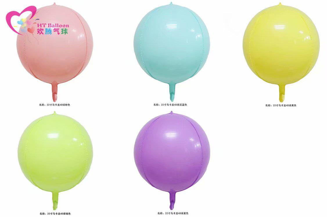 3D Pastel Ball Foil Balloon