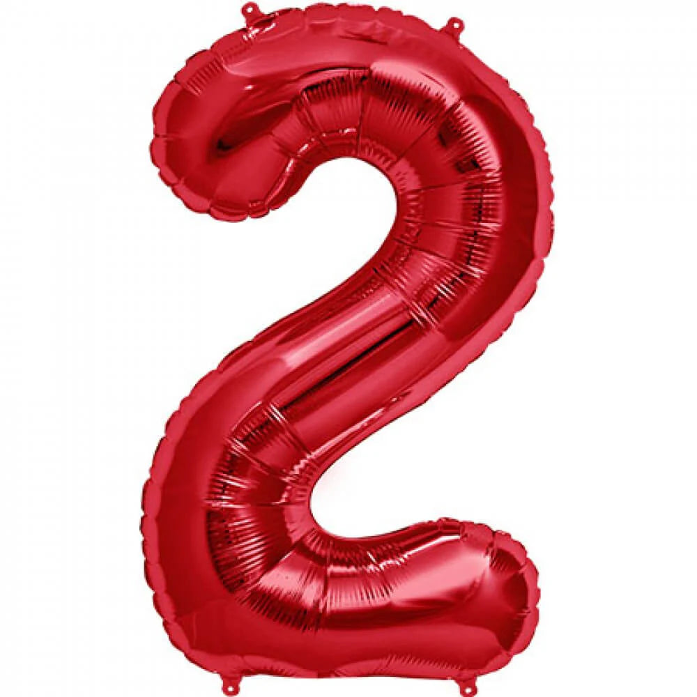 Double Digit Red 40” Number Balloon Bouquet - Image 2