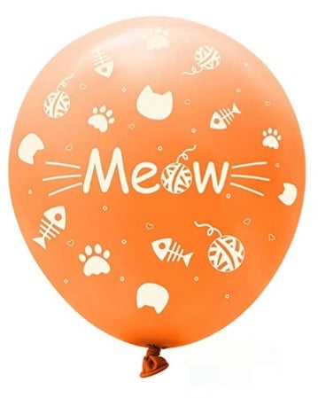 Pack of 5 - Cat themed 12 Inch Latex Balloon - Image 3