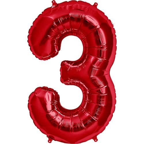 Double Digit Red 40” Number Balloon Bouquet - Image 3