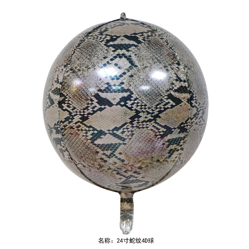 3D Animal Print Ball Foil Balloon - Image 3