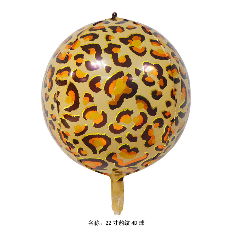 3D Animal Print Ball Foil Balloon - Image 4