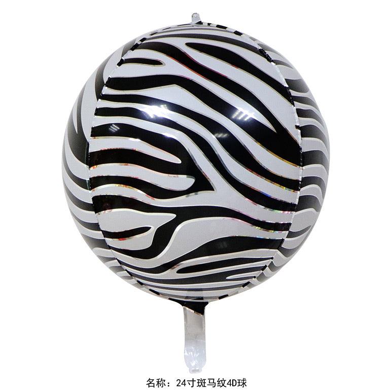 3D Animal Print Ball Foil Balloon - Image 2