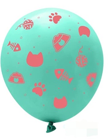 Pack of 5 - Cat themed 12 Inch Latex Balloon - Image 4