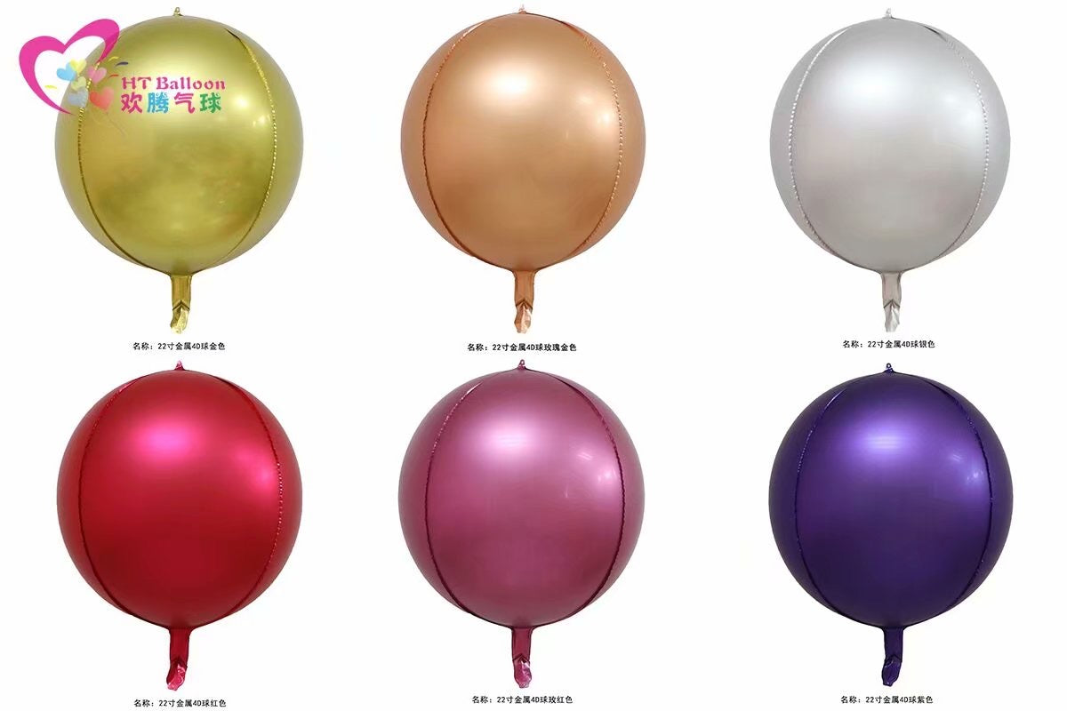3D Matte Ball Foil Balloon