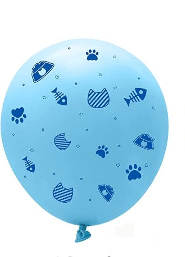 Pack of 5 - Cat themed 12 Inch Latex Balloon