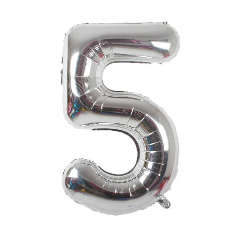 Double Digit Silver 40” Number Balloon Bouquet - Image 6