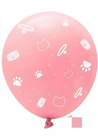 Pack of 5 - Cat themed 12 Inch Latex Balloon - Image 2