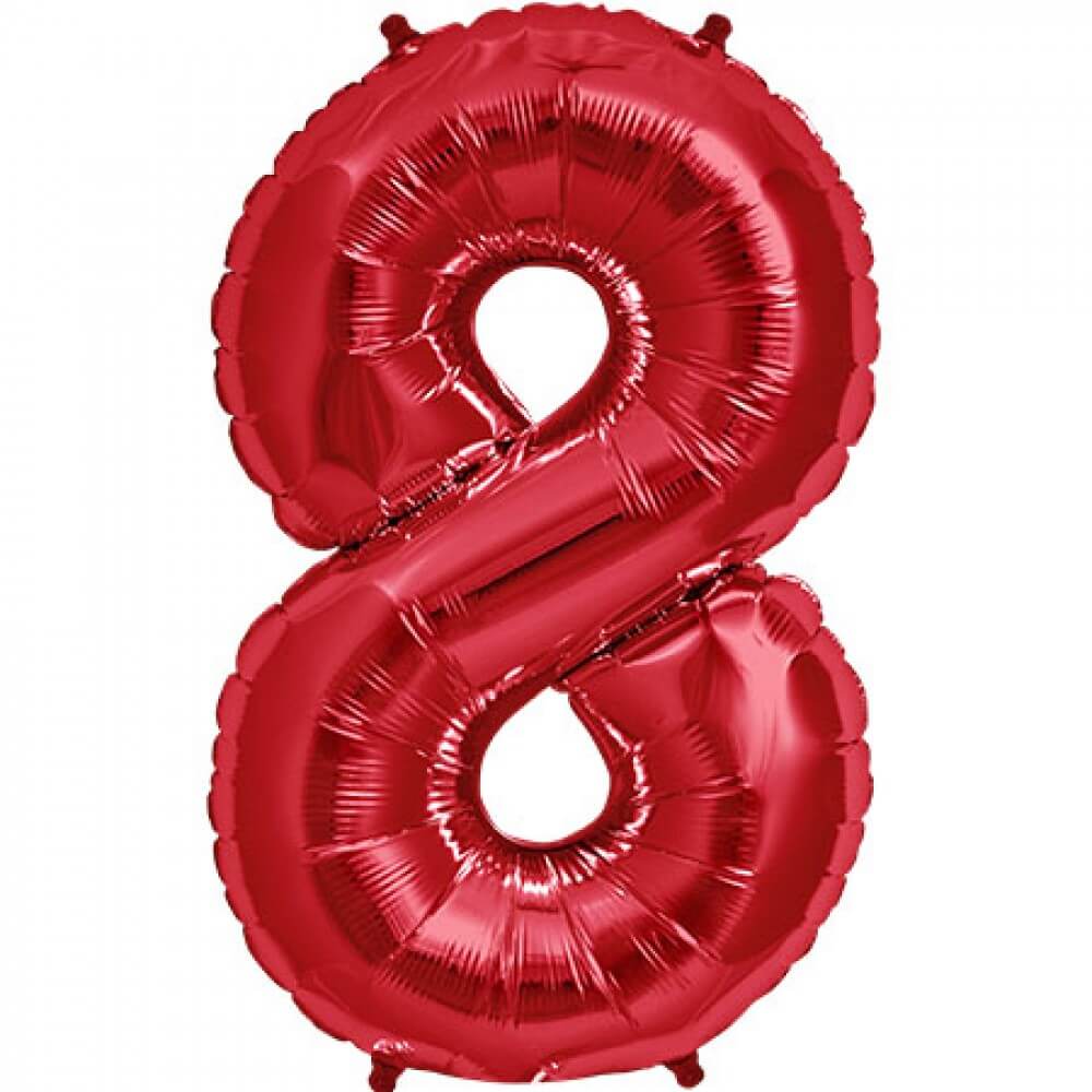 Double Digit Red 40” Number Balloon Bouquet - Image 7