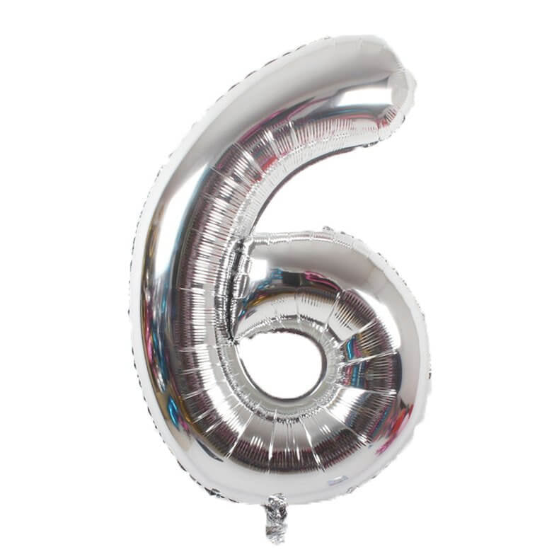 Double Digit Silver 40” Number Balloon Bouquet - Image 7