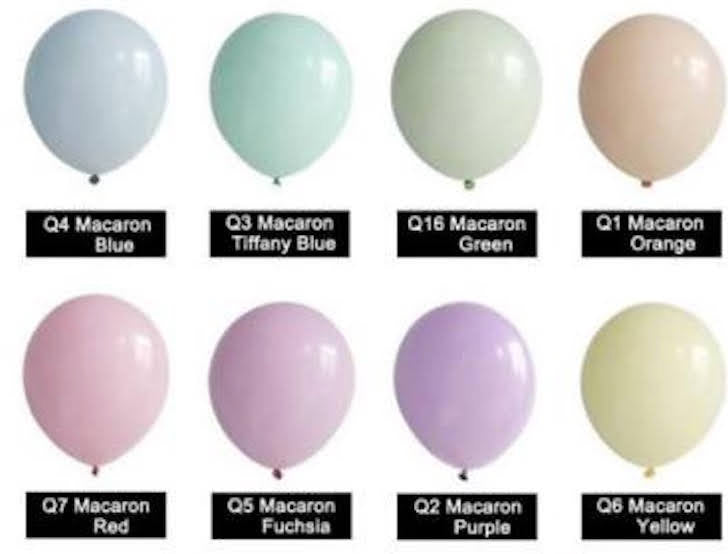 Pack of 10 - Pastel Latex Balloon 12 Inch