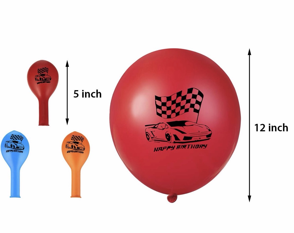 Racing Cars 12 Inch Latex - Image 2