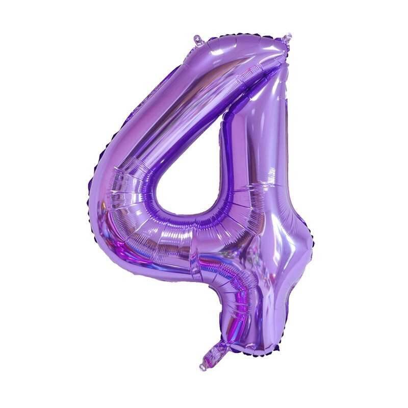 Double Digit Purple 40” Number Balloon Bouquet - Image 4