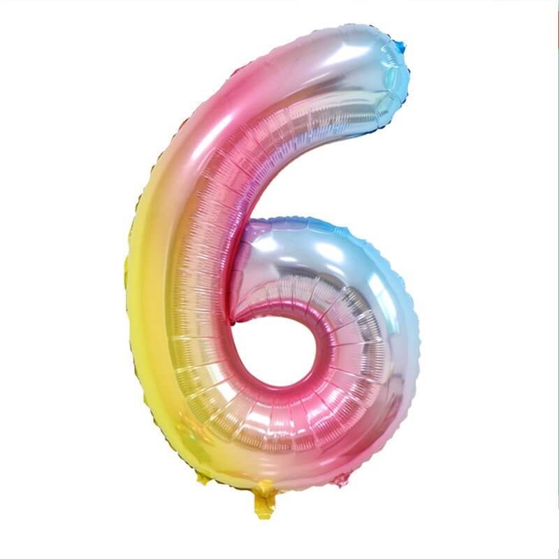 Number 6 32” Foil Balloon - Image 2